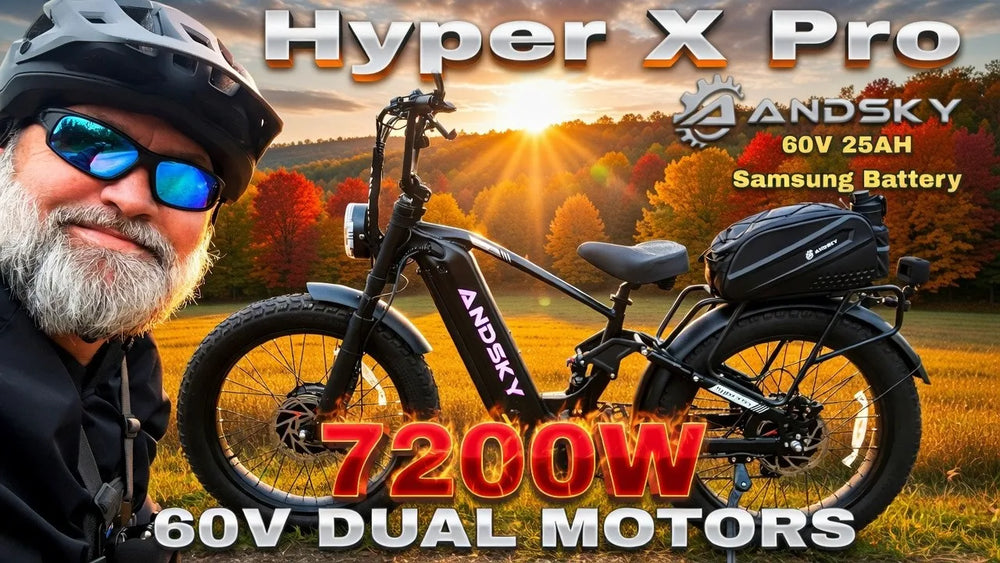 ANDSKY HYPER X PRO AWD EBIKE REVIEW | 60V 25AH 7200W PEAK 350Nm TORQUE | SO MUCH POWER!!